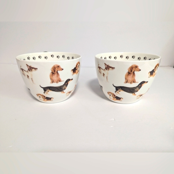 Portobello Bone China The Dog Loves Me Best Jumbo Mug Set - Picture 2 of 6